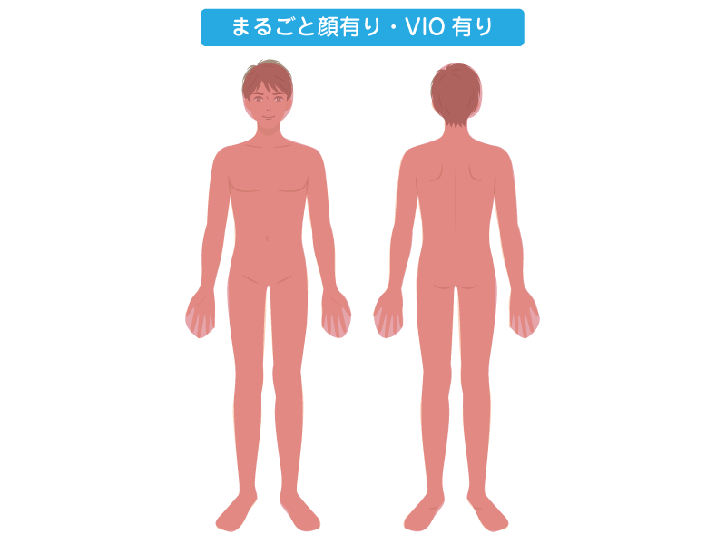 全身丸ごと脱毛シリーズ(顔有り・VIO有り)